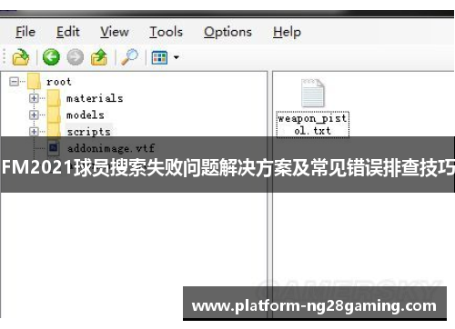 FM2021球员搜索失败问题解决方案及常见错误排查技巧